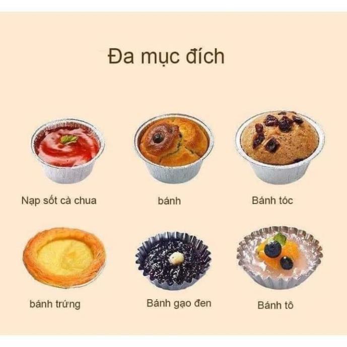 Combo 250 Bát Giấy Bạc Nướng Bánh, Nướng Hàu Size 6cm