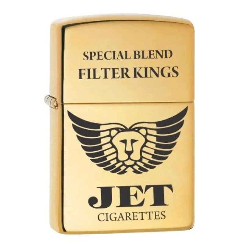 Hộp quẹt zippoo bao thuốc Jet hàng chính hãng USA vỏ đồng nguyên khối có tem đỏ 2 mẫu trơn nhám (giao bất kỳ) , Bật lửa zippoo jet vàng (trơn/nhám) độc đáo