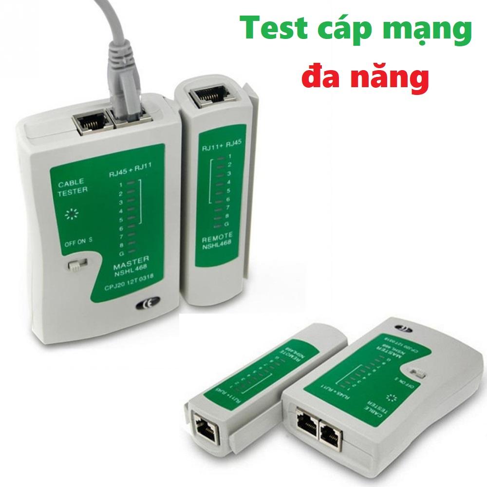 Combo Kìm Bấm Mạng Bosi + Hộp Test + 100 Đầu Bấm - Hàng Nhập Khẩu