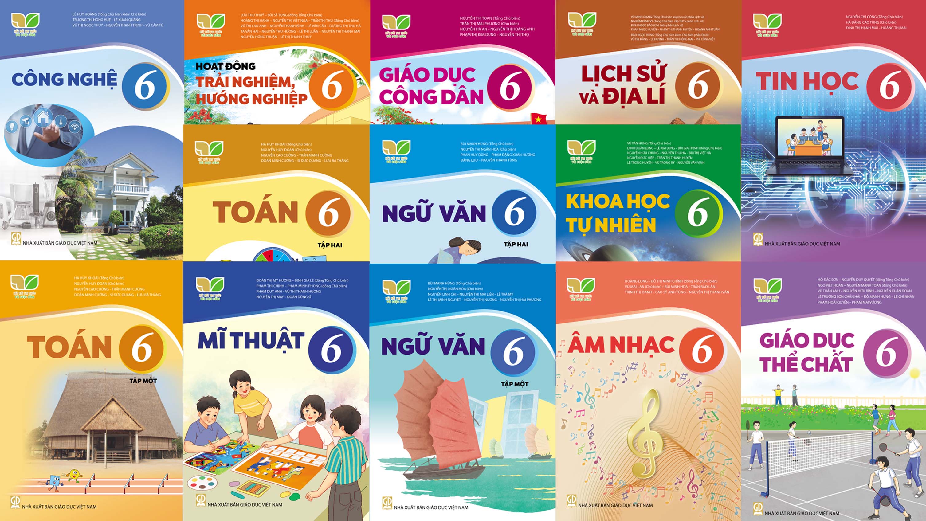 Bộ sách giáo khoa Lớp 6- Kết Nối Tri Thức Với Cuộc Sống (13 quyển- Kèm bìa nilong bao sách, nhãn tên)