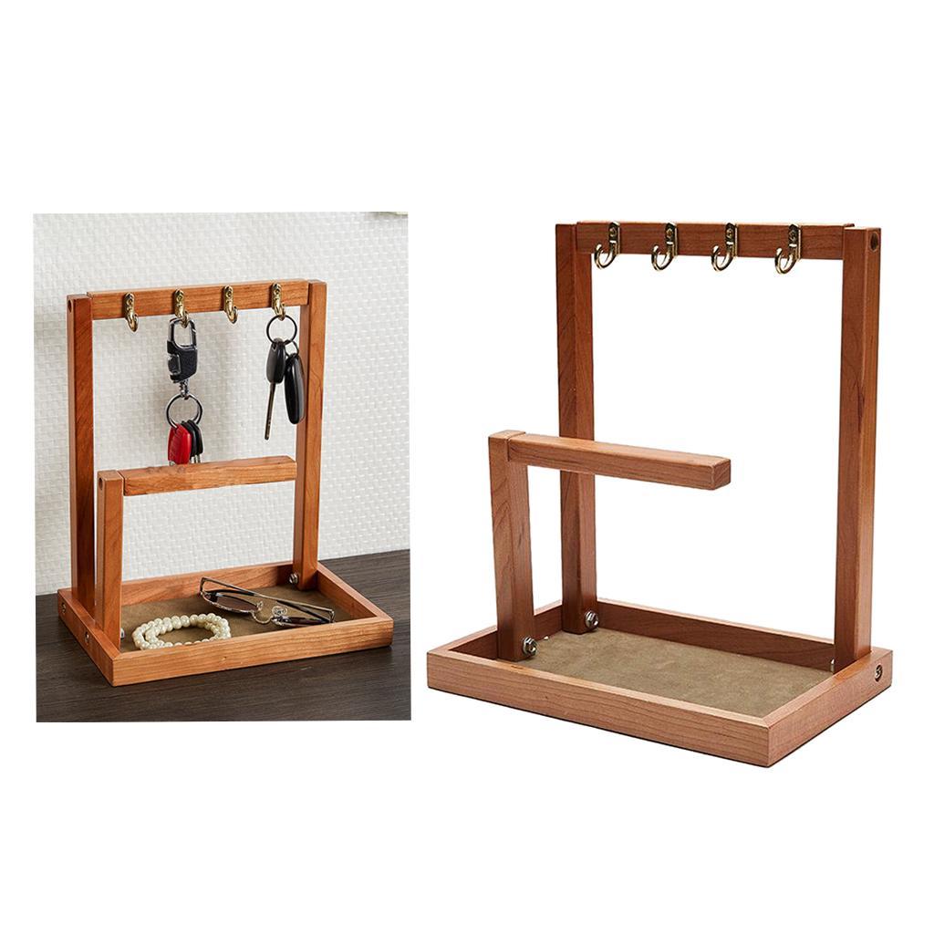Mail Sorter Desktop Mail & Key Holder Organizer with Key Hooks 228x150x260mm