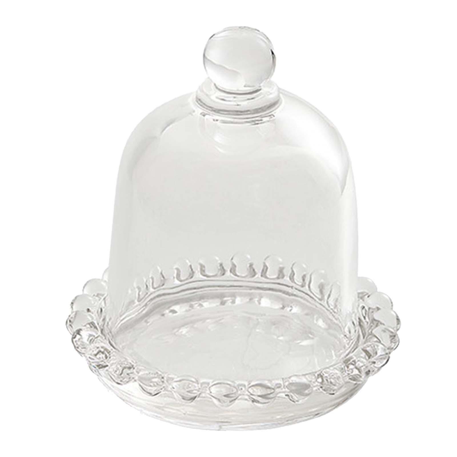 Glass Cake Stand with Lid, Transparent Cake Plate, Glass Dessert Dome, Dessert Serving Tray, Cupcake Display Plate