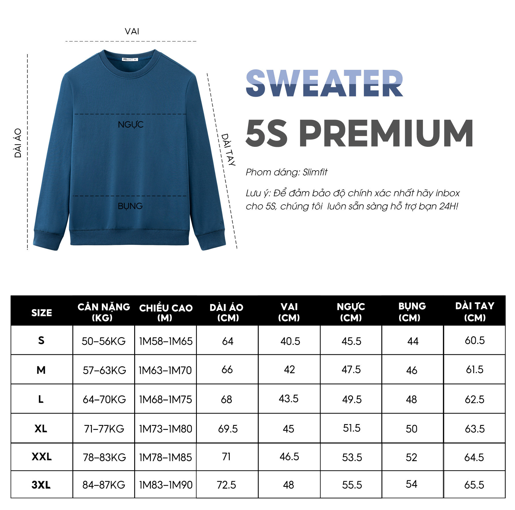 Áo Nỉ Nam Cổ Tròn 5S FASHION Nhiều Màu, Vải Cotton USA, Mềm Mại, Thiết Kế Trơn Basic Dễ Mặc
