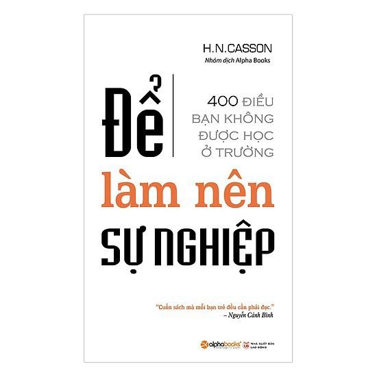 Để làm nên sự nghiệp - Bản Quyền