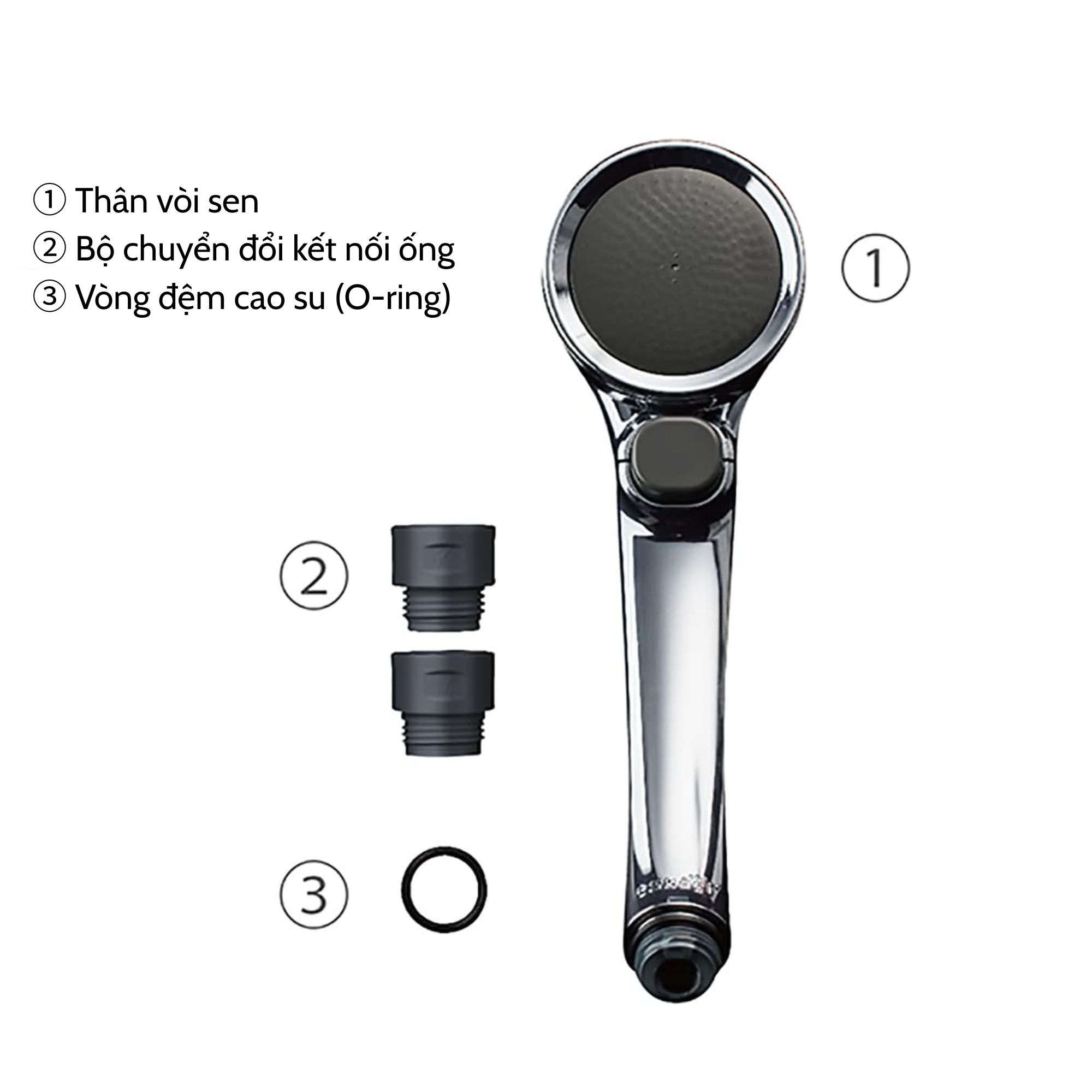 Bộ vòi sen tắm mạ WT có nút dừng Takagi (JSB122MAS)