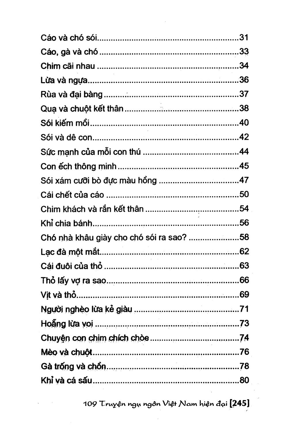 109 Truyện Ngụ Ngôn Việt Nam Hiện Đại (Tái Bản)