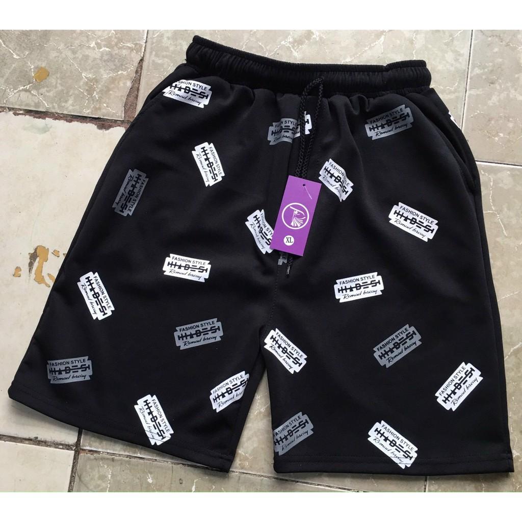 Quần short unisex chất vải poly co giãn