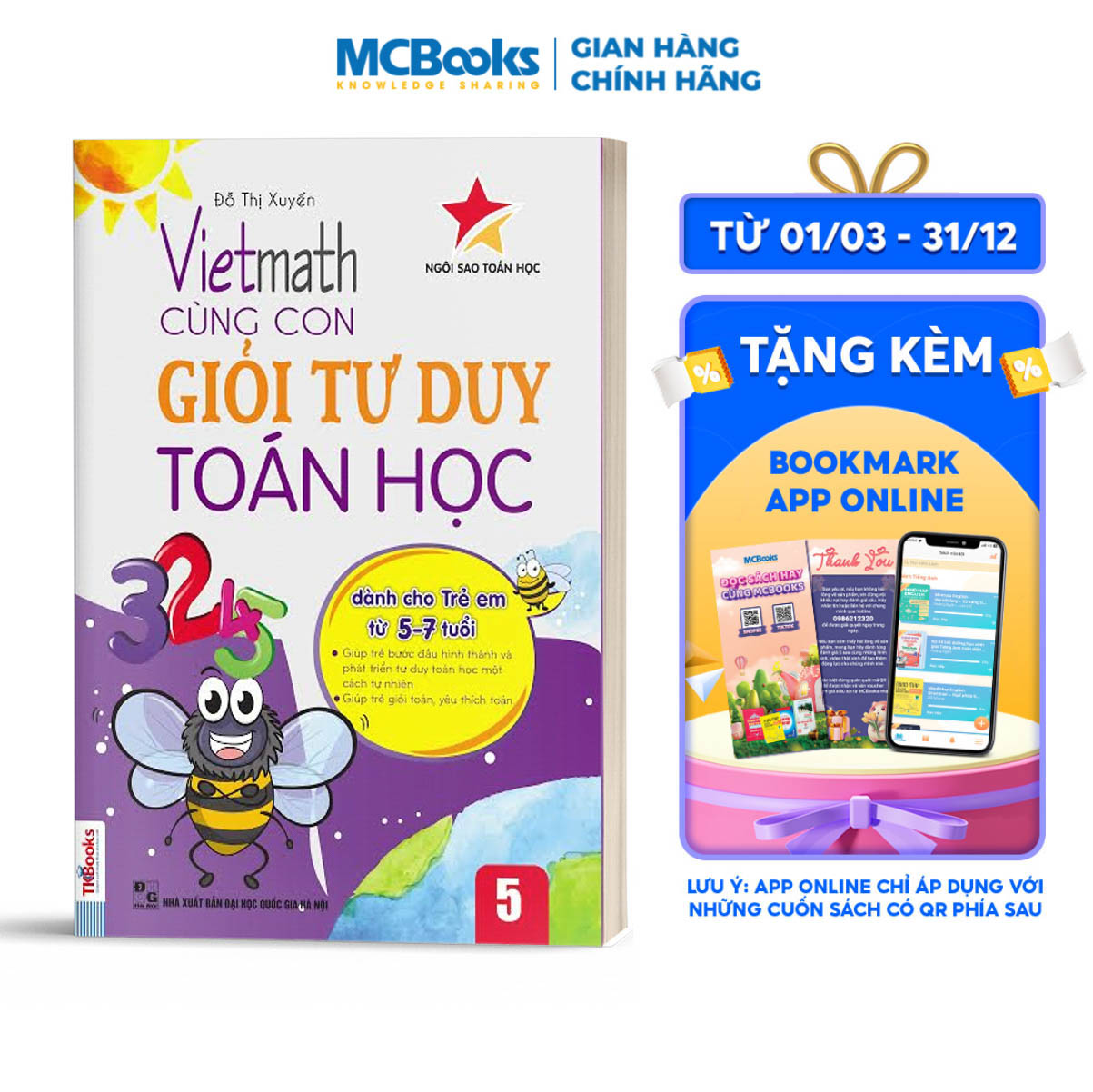 Vietmath - Cùng Con Giỏi Tư Duy Toán Học - Tập 5 (Tái Bản 2020)
