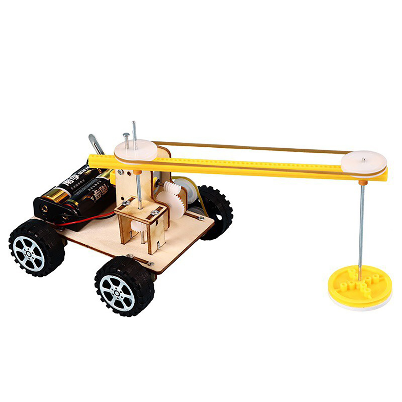 Đồ chơi trẻ em S33 thông minh sáng tạo STEM mô hình lắp ráp robot lau sàn tự động bằng gỗ