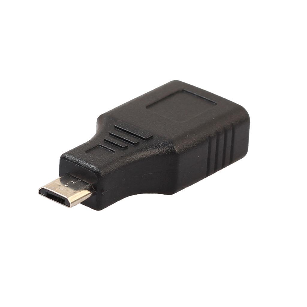 2 Pieces Micro USB Male to USB Female Adapter OTG Converter For Android Cell Phones Black