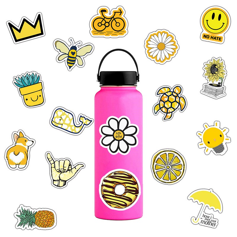 Bộ 50 miếng Sticker hình dán Yellow Stub