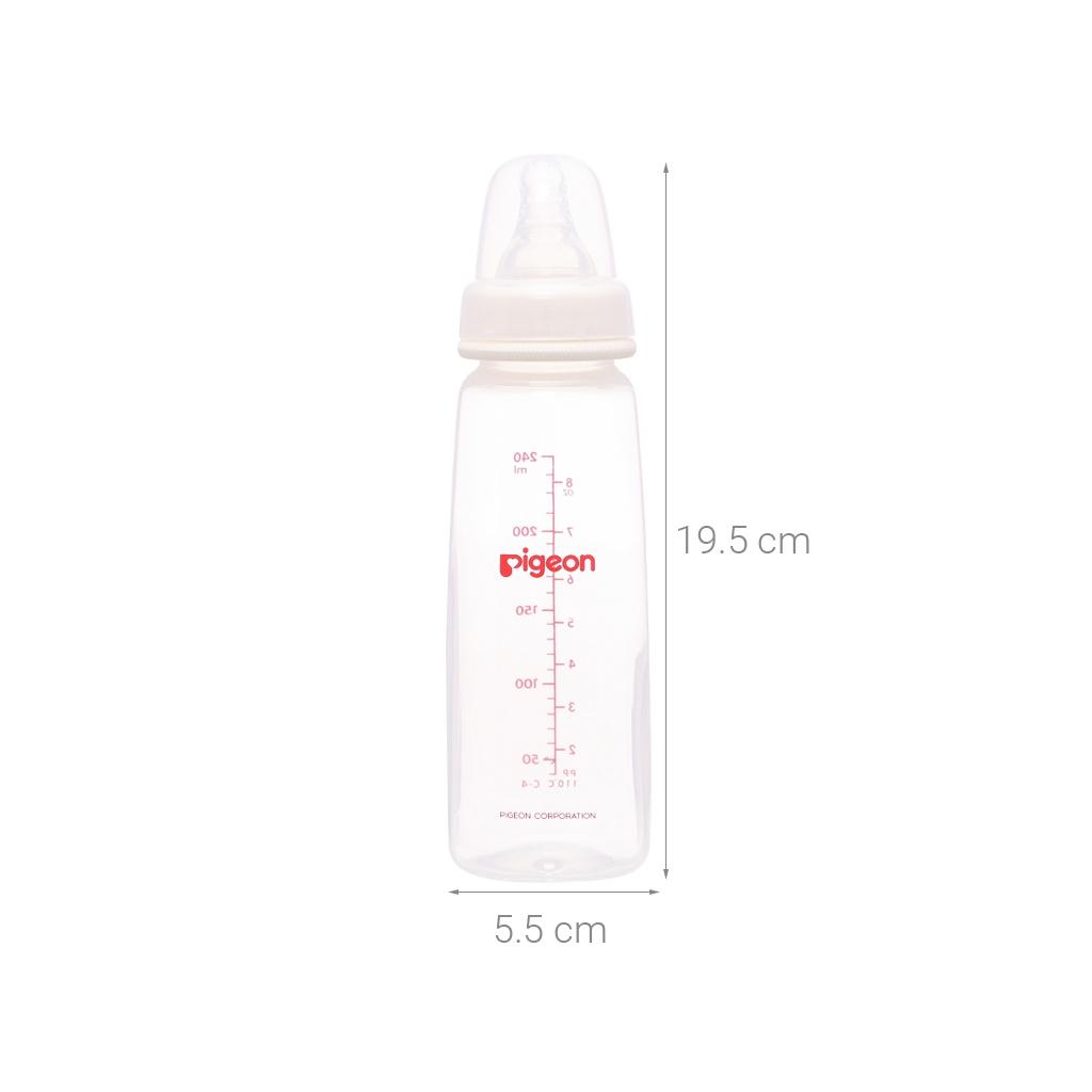 Bình sữa cho bé Pigeon vuông 240ml - Hàng Chính Hãng
