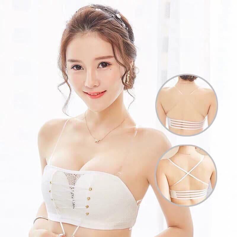 SIÊU PHẨM ÁO LÓT KHÔNG DÂY NÂNG NGỰC CHỐNG TỤT DÂY RÚT - CÚP REN RÚT 3058