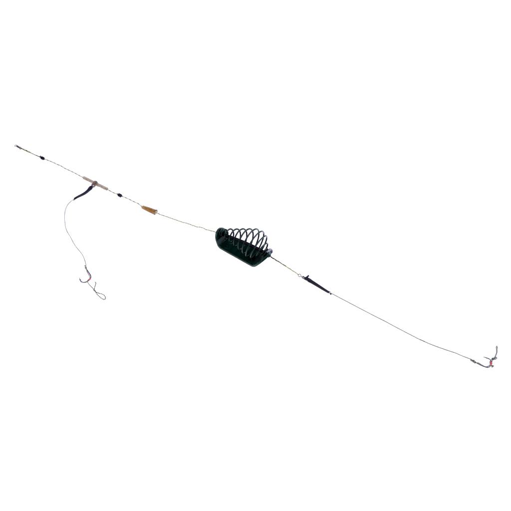Carp Fishing Inline Method Feeder Cage Hook Rig Set Coarse Fishing 40g