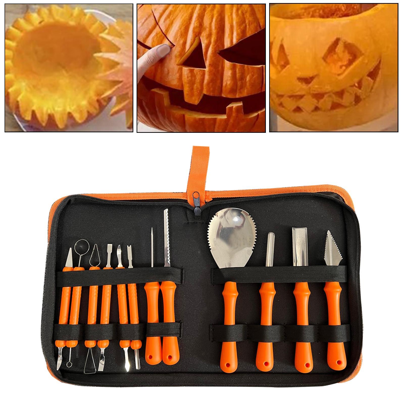 Pumpkin Carving Kit 12 Pieces Set Stainless Steel for Halloween Decoration