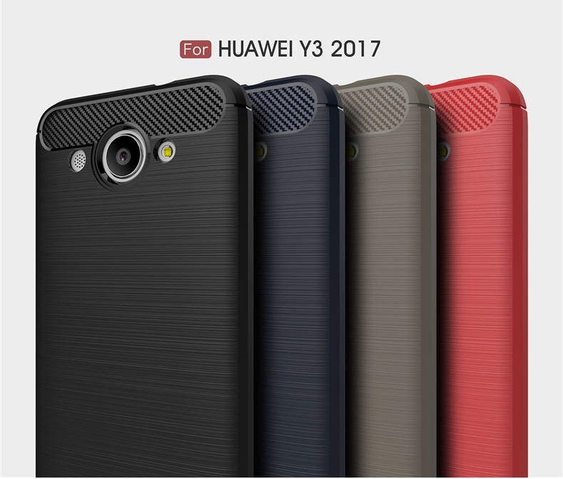 Ốp lưng chống sốc vân Carbon dành cho Huawei Y3 2017