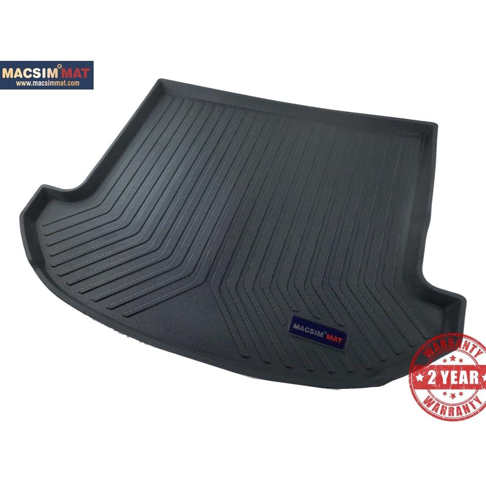Thảm lót cốp xe ô tô Hyundai Santafe DM 7 chỗ 2016-đến nay nhãn hiệu Macsim chất liệu TPV cao cấp màu đen