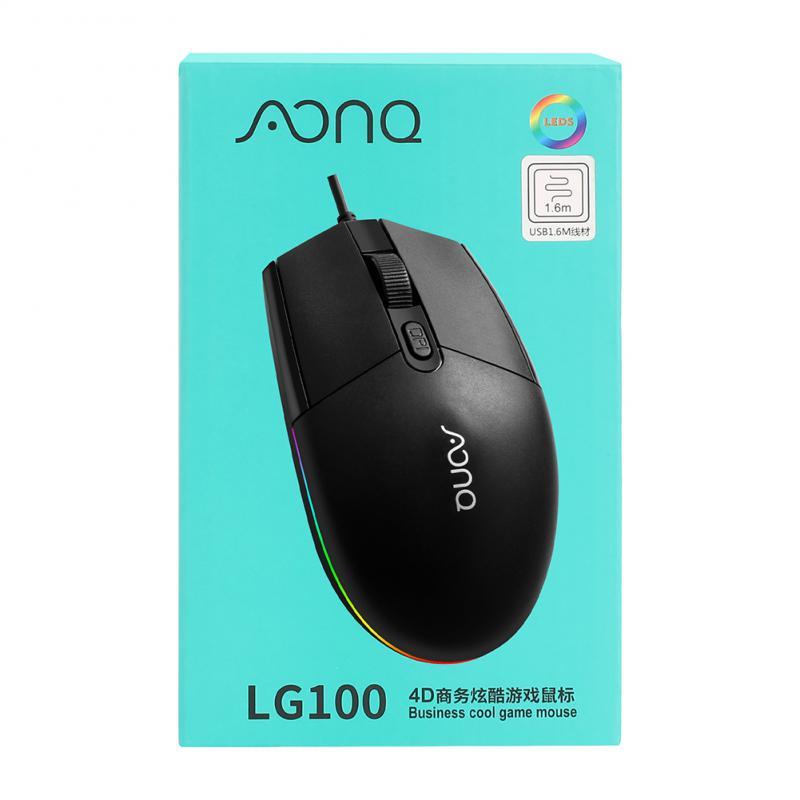 Ergonomic Rgb Luminous Wired Mouse Gaming Mouse Computer Notebook Office Mouse With Colorful Lights Laptops Notebook Accessories