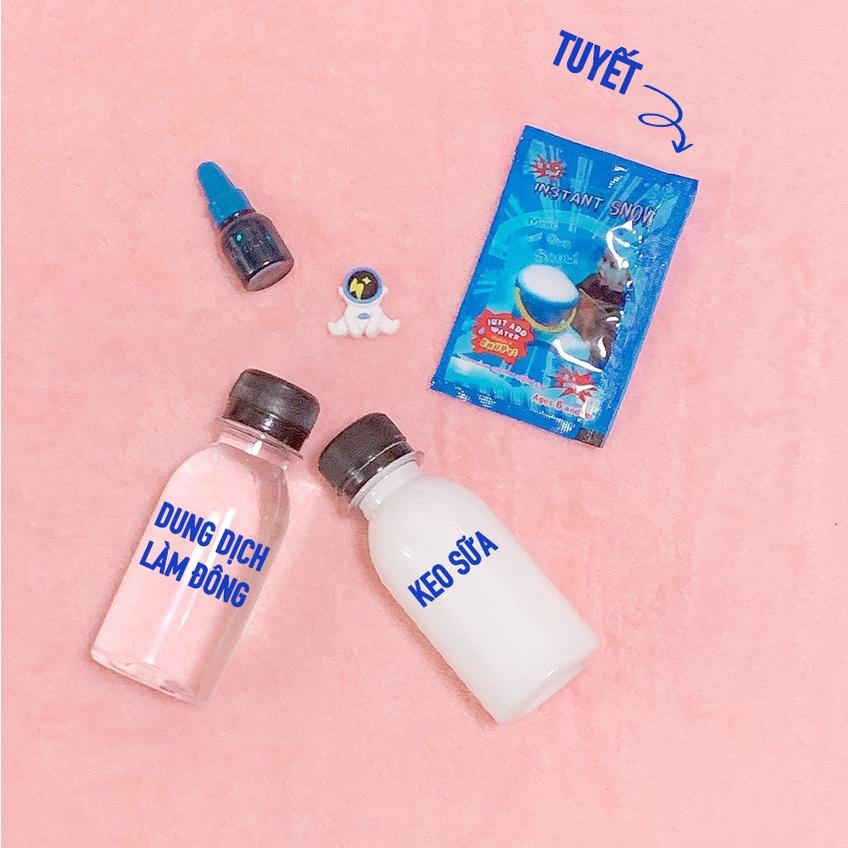 Bộ Kit Slime 5 Món Tiết Kiệm Cho Học Sinh Làm Slime Cơ Bản - Tặng Kèm Charm