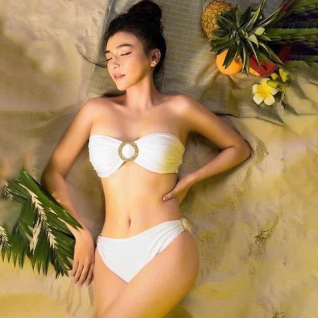 Đồ bơi Bikini 2 mảnh cup ngực khoen đá tròn sang chảnh hàng thiết kế cao cấp QP025