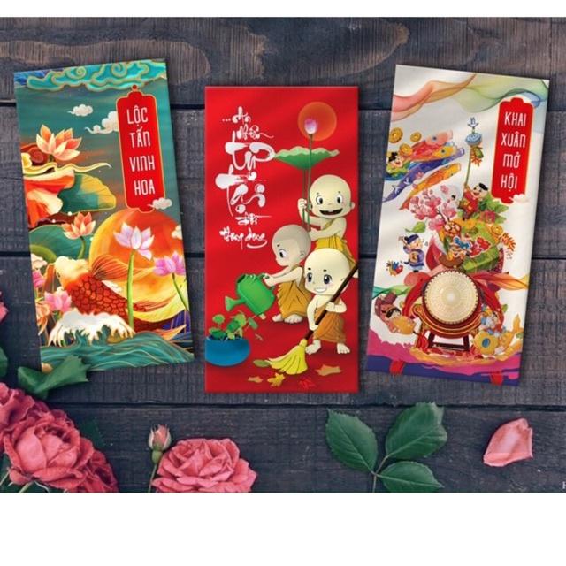 Sỉ 500 Bao Lì Xì Tết 2022 Xuân Nhâm Dần Mẫu Đẹp Chất giấy C150