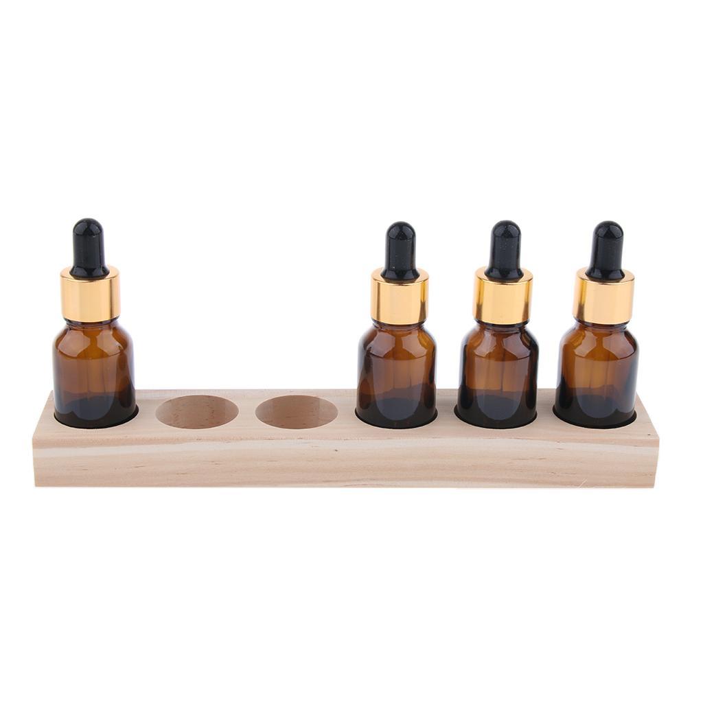 2x Natural Wood Essential Oil Display Storage Organizer Rack Stand Holder