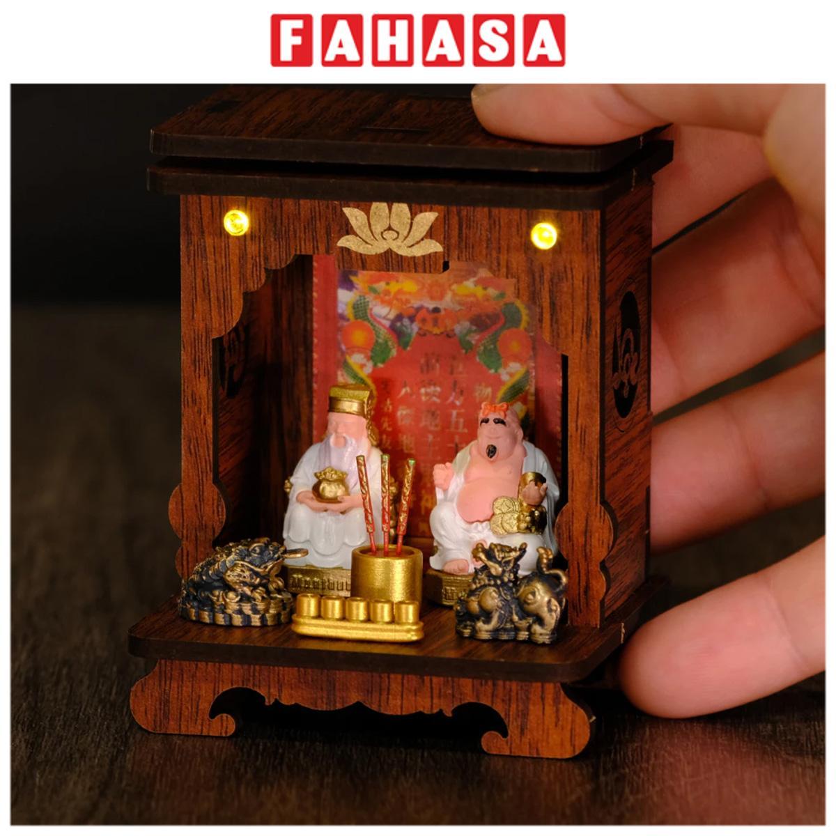 Mô Hình DIY - Bàn Thờ Thần Tài Ông Địa - Kim Tài Phúc Địa - Manihum BTN-02
