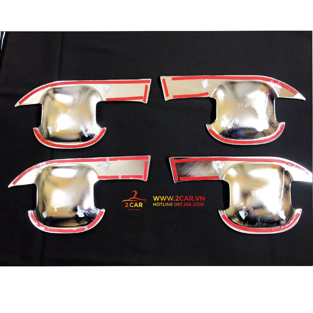 Ốp tay nắm, hõm cửa xe Ford Everest 2022, 2023 mạ Crom cao cấp