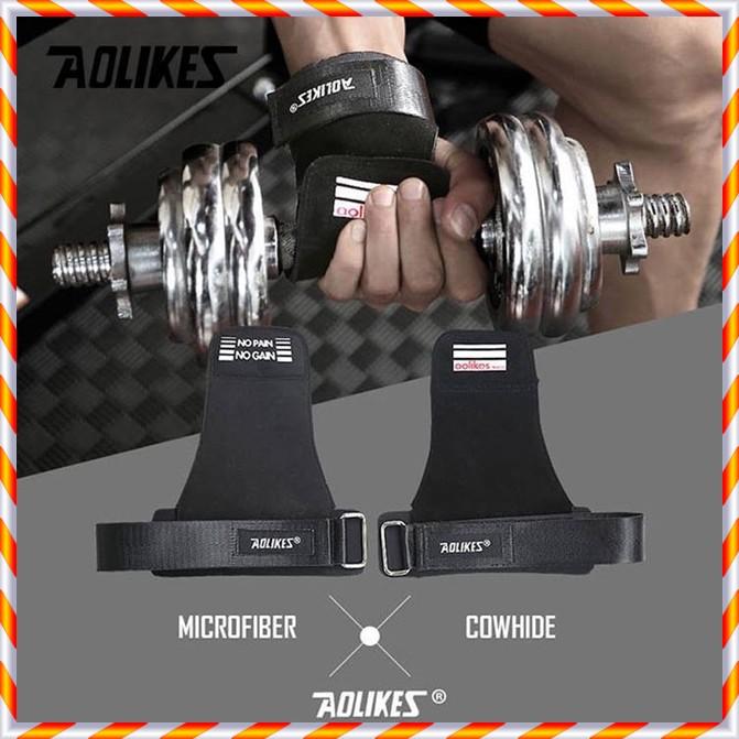 Găng Tay Tập GYM Lifting Grips Aolikes Pro Hở Mu Bàn Tay KINGDOM SPORT