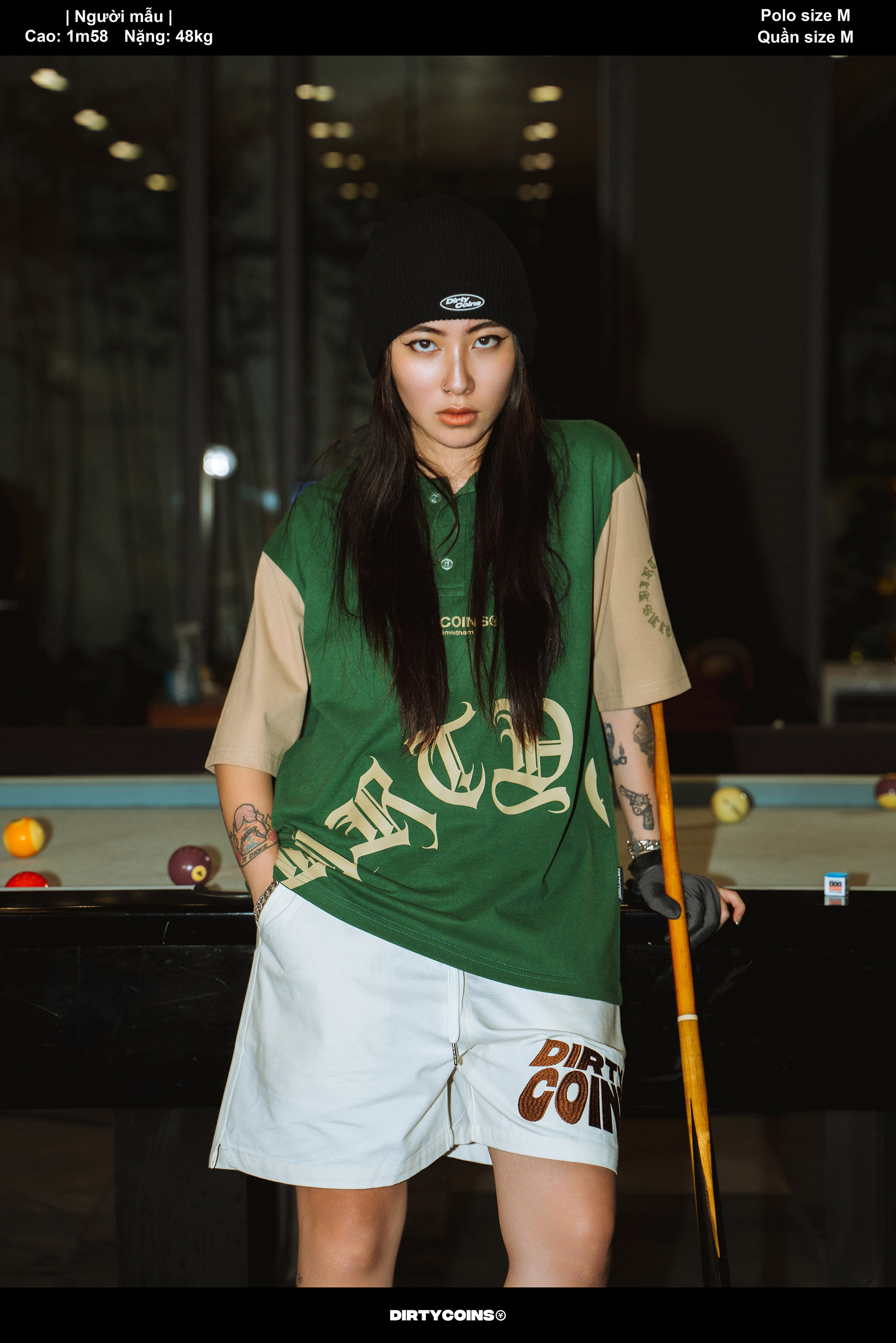 Áo Thun DirtyCoins Gothic Logo Polo - Green/Brown