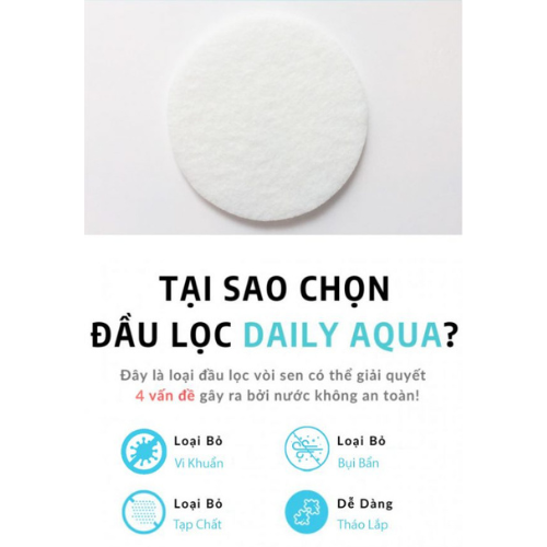 Màng lọc đầu vòi sen Daily Aqua - Lọc bụi bẩn, vi khuẩn