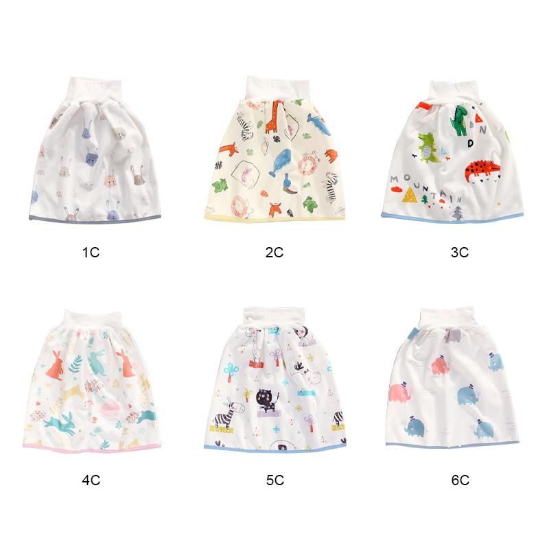 Tã váy bằng vải cotton chống thấm nước có thể giặt sạch tiện lợi cho bé gái