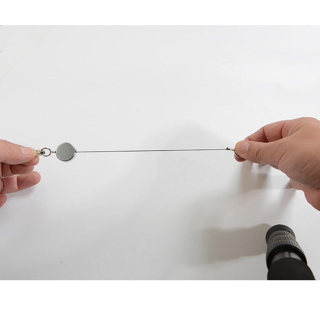 2 PCS Retractable Badge Reel with Carabiner Belt Clip and Key Ring for ID Card Key Keychain Badge Holder, Silver