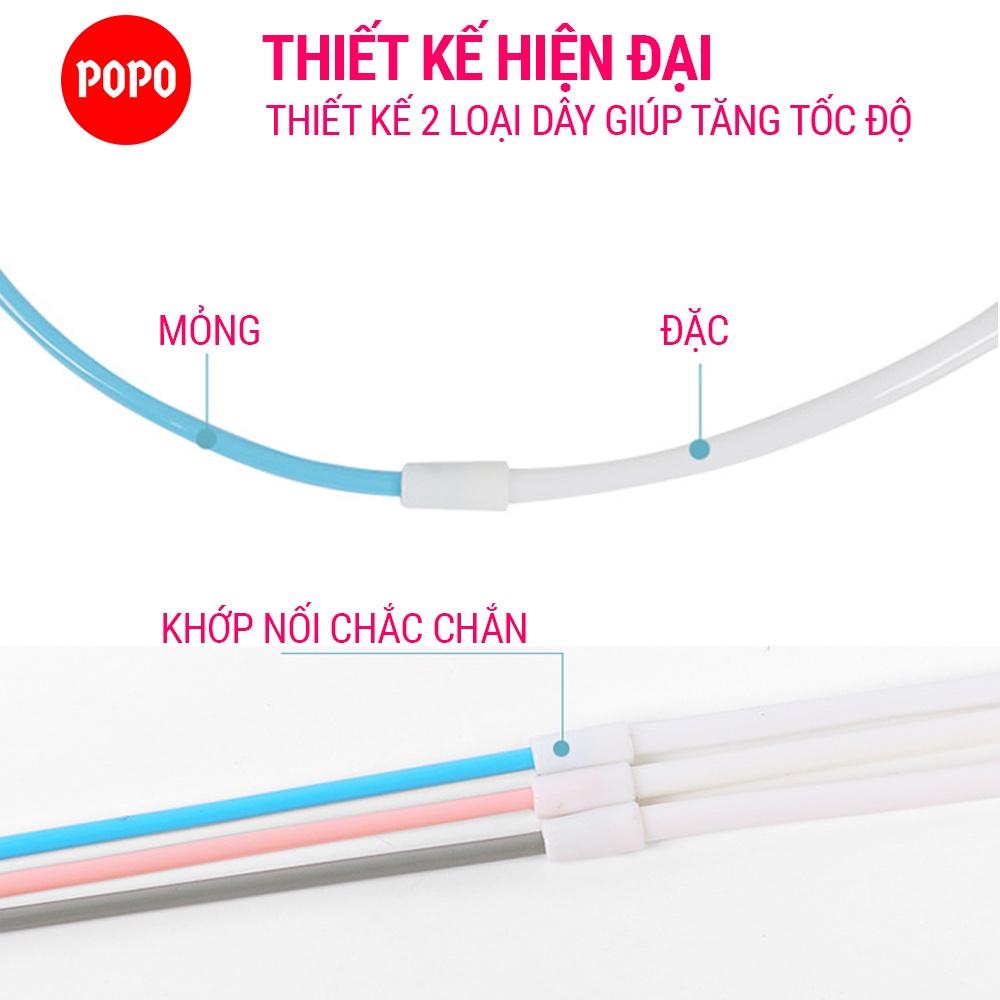 Dây nhảy tốc độ POPO dây nhảy dây tập gym 2 màu hỗ trợ giảm cân Chất liệu PVC cao cấp giành cho trẻ em và người lớn TS43