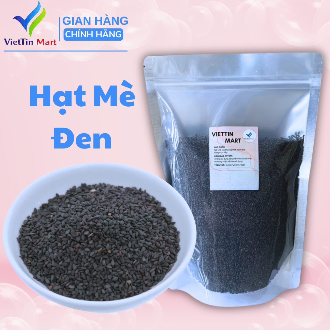 Hạt Mè Đen, Mè Trắng Hữu Cơ 500g VietTin Mart