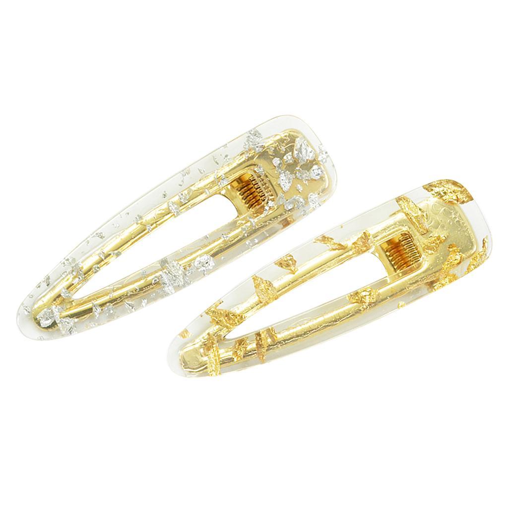 2Pcs Rhinestone Snap Hair Clips Large Hair Barrettes Hairpins Crystal Hair Clips for Women Girls Wedding Hair Accessories