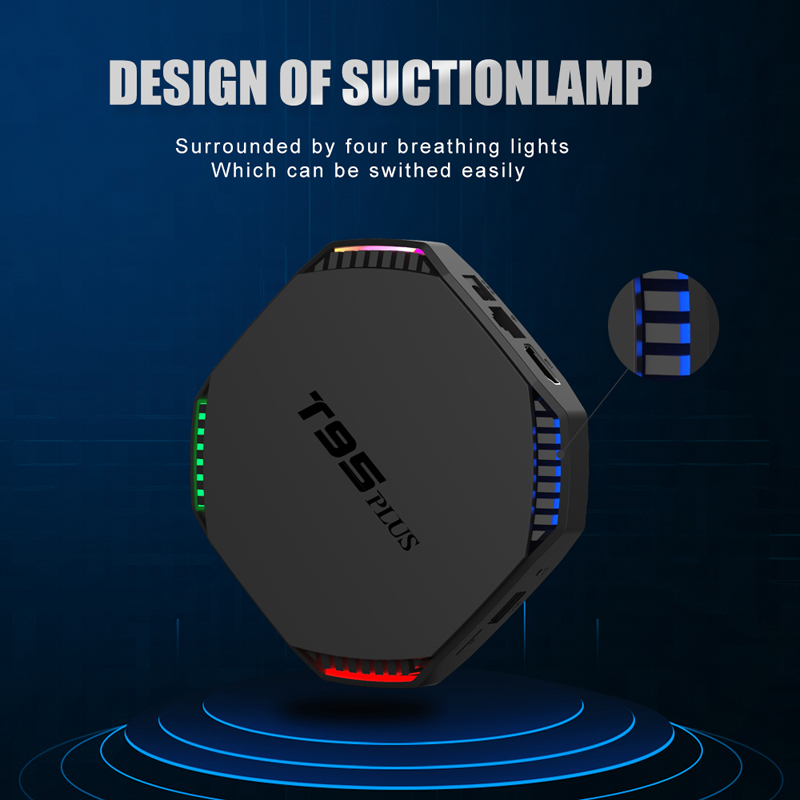 Android tv box Ram 4GB bộ nhớ 32GB Wifi kép Bluetooth 5.0 hệ điều hành android 11.0 mới nhất độ phân giải 8K sắc nét T95PLUS