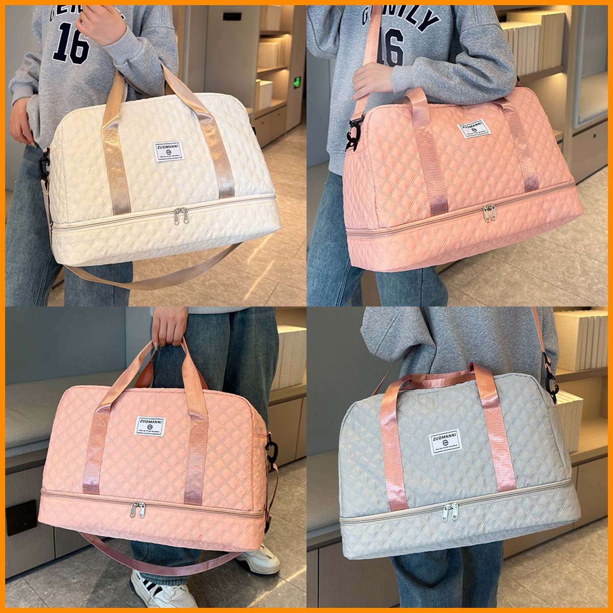 Túi du lịch 2 tầng chống nước cỡ lớn xác tay siêu nhẹ cho nam nữ chính hãng MySun Zoumani