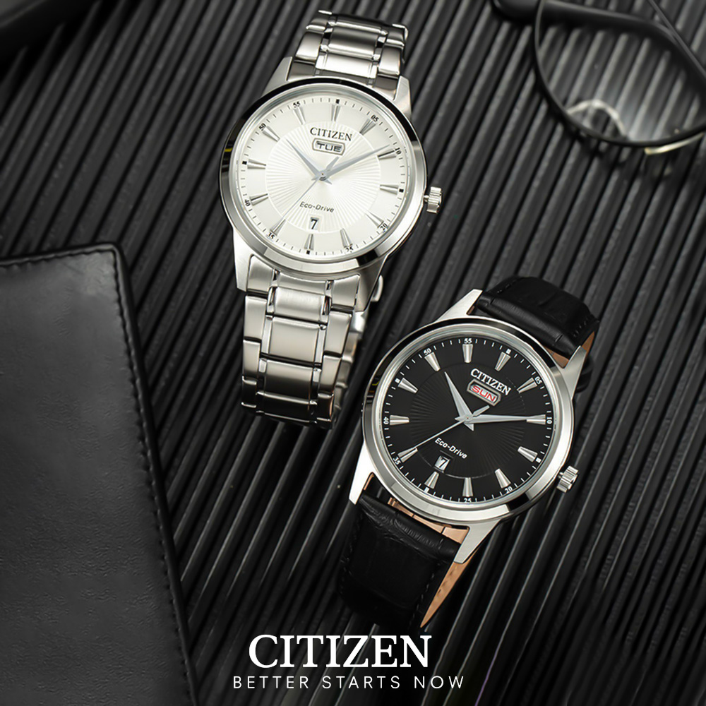 Đồng Hồ Nam Citizen Dây Da AW0100-27E - Mặt Đen (40mm)