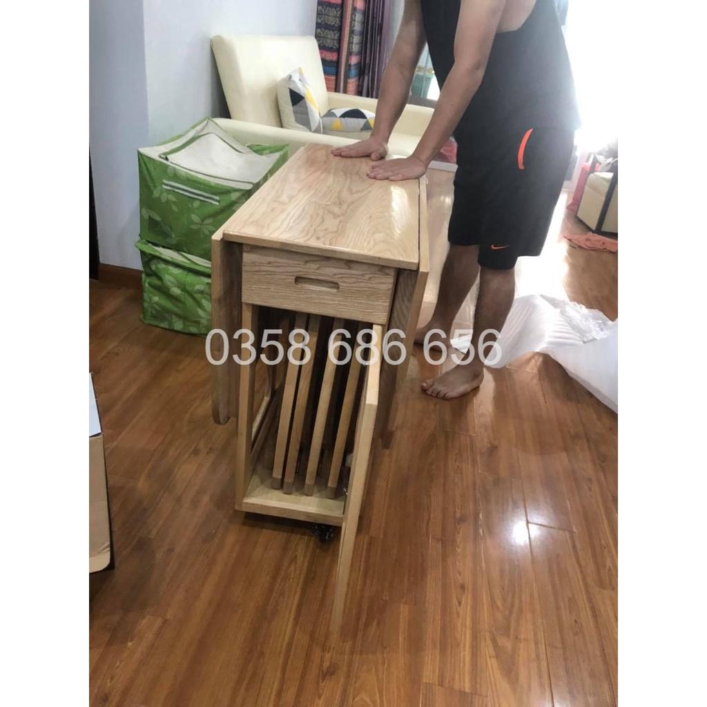 BÀN ĂN THÔNG MINH GỖ SỒI TỰ NHIÊN GIÁ RẺ