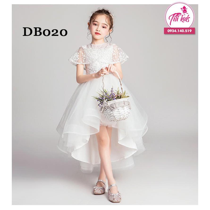 Đầm Công Chúa Bé Gái TiTiKids Trắng Đuôi DB020