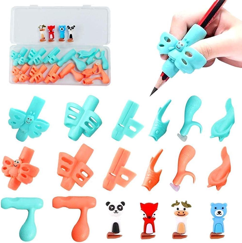 Grips cho bút chì, rất nhiều Grip Guide Pencil, Pencil Guide Finger Silicone Viết, Bộ chuyển đổi bút chì để viết tư thế cho trẻ em học sinh