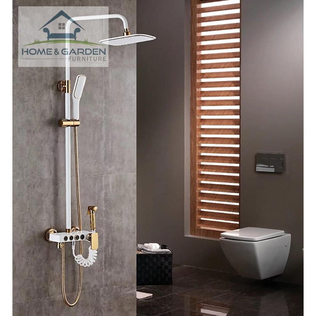 Bộ sen cây tắm nóng lạnh 4 nút chế độ model S-Class cao cấp Home and Garden