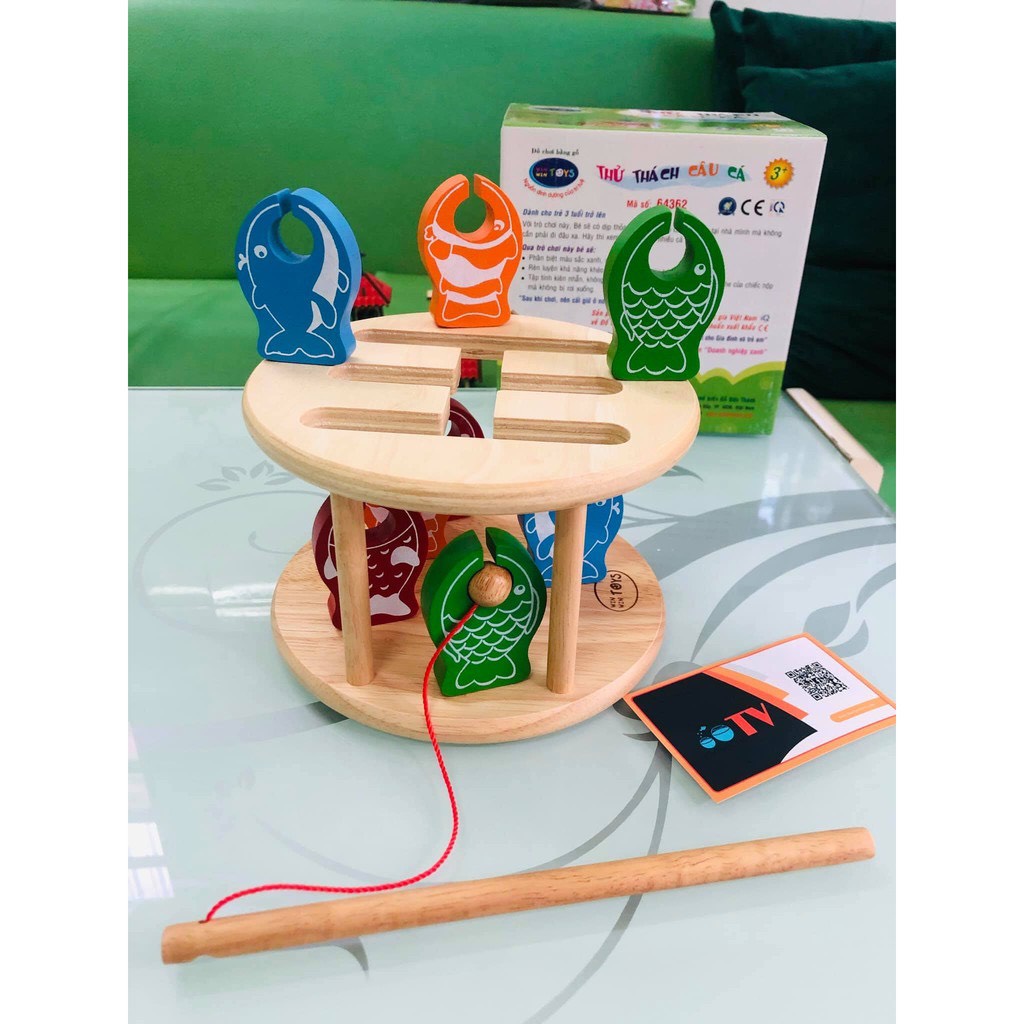 Bộ đồ chơi thử thách câu cá bằng gỗ Winwintoys - Bộ Câu cá thử thách gỗ - Đồ chơi hành động