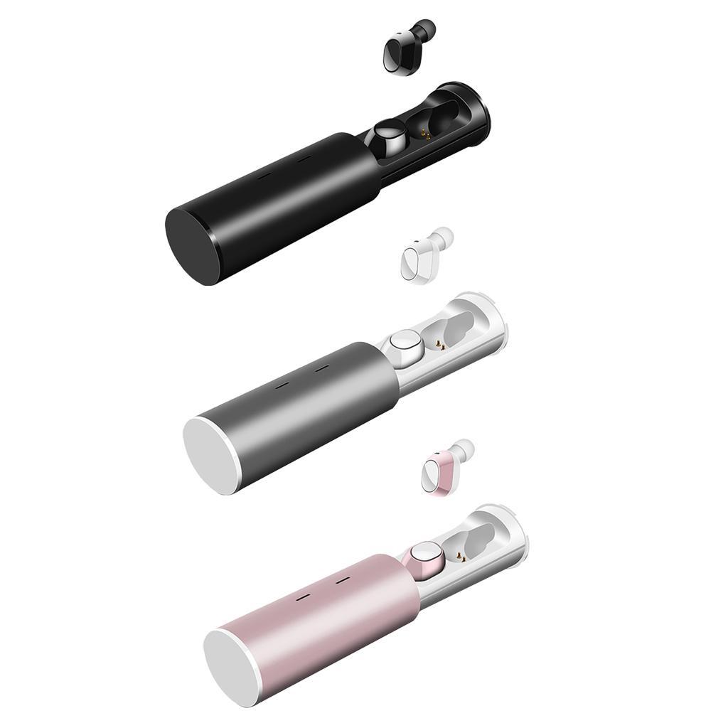 Dual Bluetooth 5.0 HiFi Sports Headset with Charging Case Black