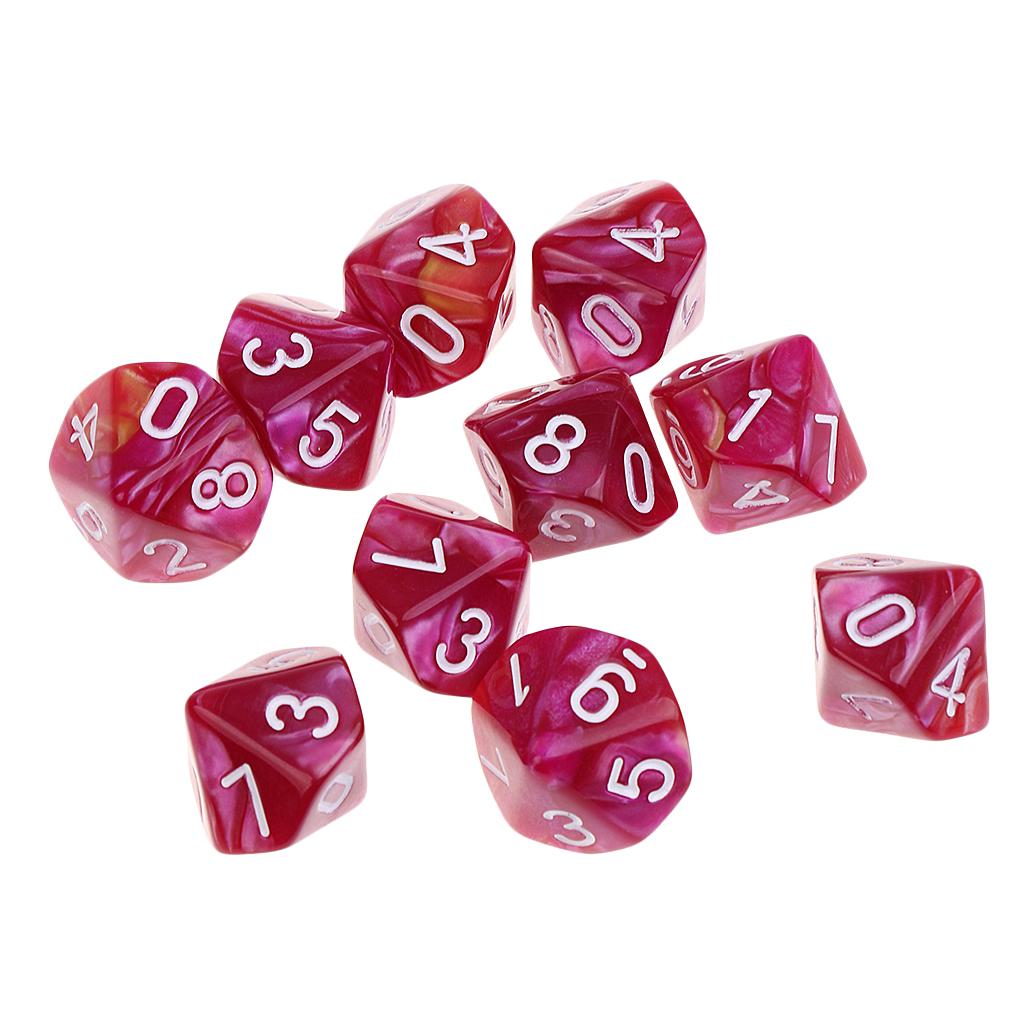 20 Chiếc Xúc Xắc D10 Đa Diện Xúc Xắc Dành Cho Hầm Ngục Và Con Rồng Trò Chơi Casino Cung Cấp