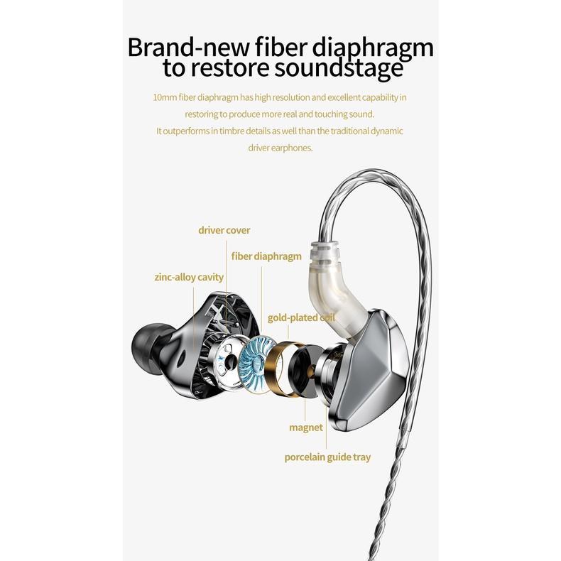 Tai Nghe Nhét Tai BLON BL-07 10mm bl03 bl07 IEM Có Dây Chất Lượng Cao