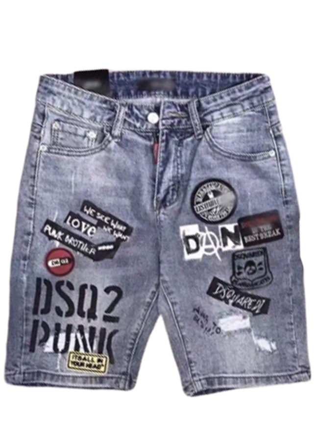 Quần Jean Short Nam Thêu Logo Cao Cấp Mã 2