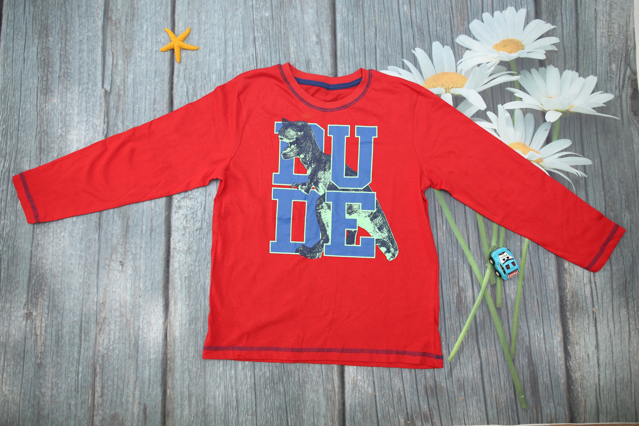 Áo thun bé trai họa tiết khủng long