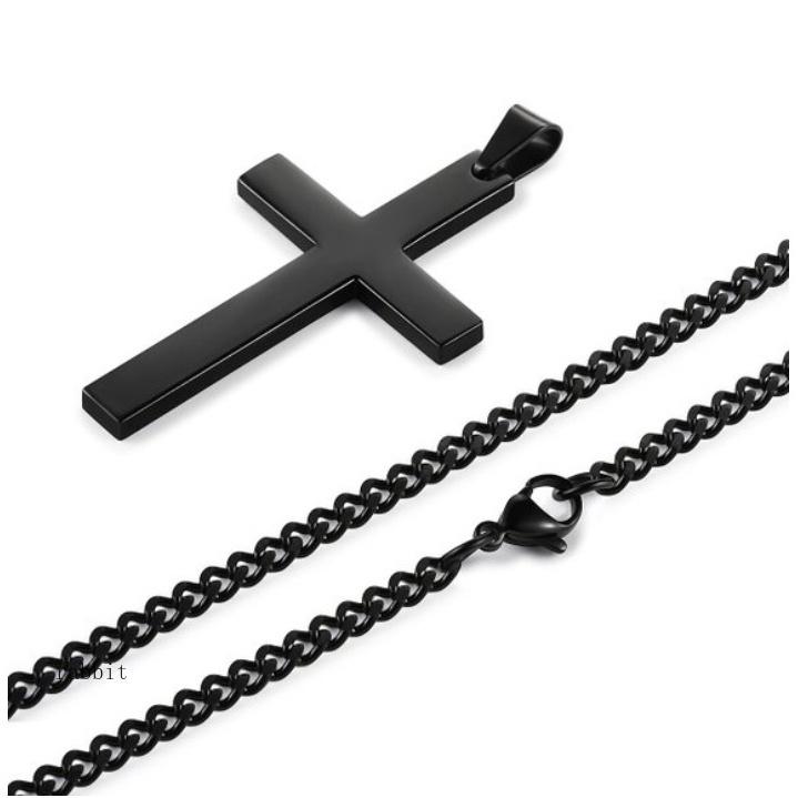 Mặt dây chuyền chữ thập đơn giản cá tính Unisex